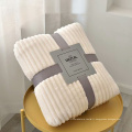 Home Stripe Flannel Fleece Throws portable